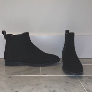 Stuart Weitzman black suede booties